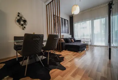 Ein Sitzbereich in der Unterkunft Gardenhill Vienna