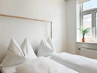 Ein Bett oder Betten in einem Zimmer der Unterkunft Central Apartment next to Belvedere Castle