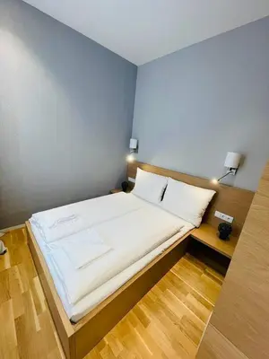 Ein Bett oder Betten in einem Zimmer der Unterkunft ZEUS Design Apartment Erlach #37
