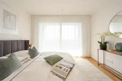 Ein Sitzbereich in der Unterkunft GRÜN & URBAN - direkt an der Therme - 15 Minuten ins Zentrum