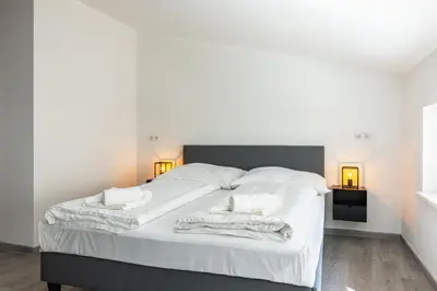 Ein Bett oder Betten in einem Zimmer der Unterkunft Open Space with Free parking - Leopoldstadt