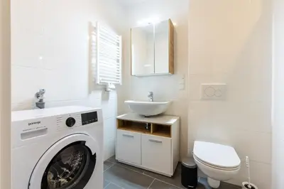 Ein Badezimmer in der Unterkunft Open Space with Free parking - Leopoldstadt