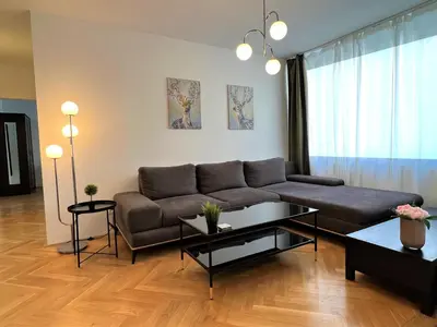 Ein Sitzbereich in der Unterkunft Unique Apartment Center Vienna