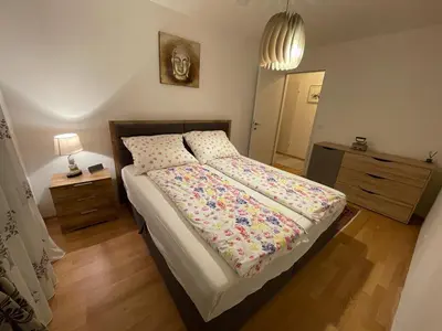 Ein Bett oder Betten in einem Zimmer der Unterkunft Lovely 3 rooms apartment viena