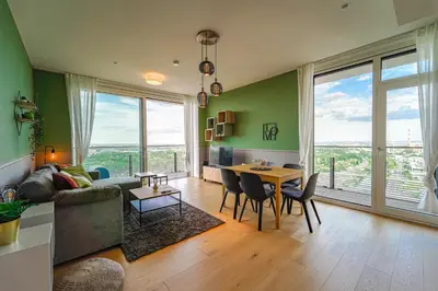 Ein Sitzbereich in der Unterkunft Wonderful Apartment with 2 bedrooms and pool and parking