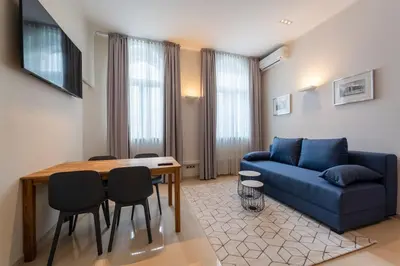 Ein Sitzbereich in der Unterkunft josef's home I Apartment Klährgasse I 02
