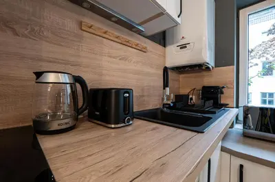 Küche/Küchenzeile in der Unterkunft Brand-new double bedroom apartment