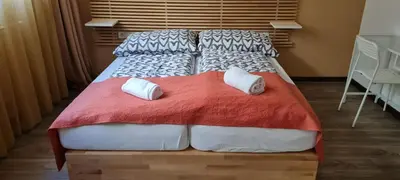 Ein Bett oder Betten in einem Zimmer der Unterkunft Aparthotel Bianca in Vienna