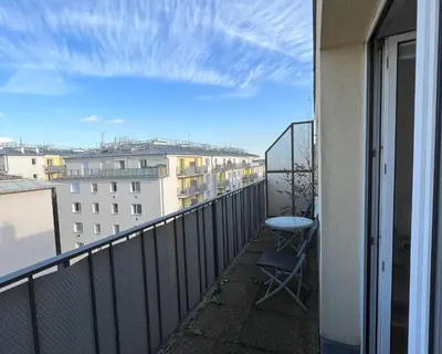 Ein Balkon oder eine Terrasse in der Unterkunft Loge Sollinger1190