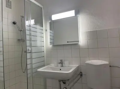 Ein Badezimmer in der Unterkunft Charming Apartment near City Center
