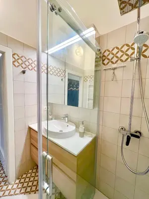 Ein Badezimmer in der Unterkunft Vintage Design Apartment II