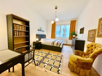 Ein Bett oder Betten in einem Zimmer der Unterkunft Vintage Design Apartment II