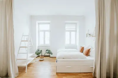 Ein Sitzbereich in der Unterkunft Cozy City Apartment