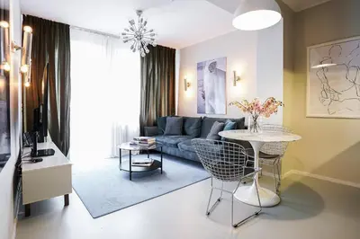 Ein Sitzbereich in der Unterkunft HeyMi Apartments Mondschein