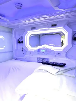 Ein Bett oder Betten in einem Zimmer der Unterkunft Space Home Apartment - Prater