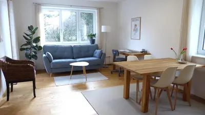 Ein Sitzbereich in der Unterkunft Wohnen im schönsten Viertel Wiens