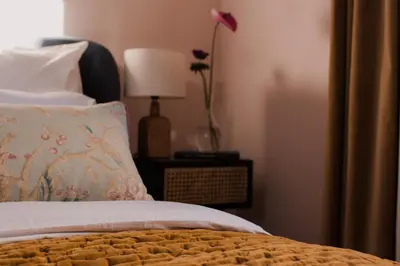 Ein Bett oder Betten in einem Zimmer der Unterkunft Oak House Vienna