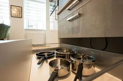 Küche/Küchenzeile in der Unterkunft Brand-new apartment in the 17th district of Vienna