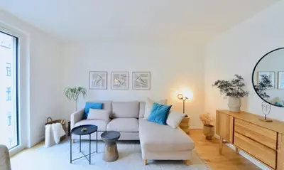 Ein Sitzbereich in der Unterkunft Cozy Design Apartment