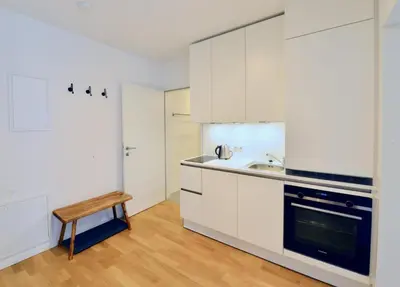 Küche/Küchenzeile in der Unterkunft Cozy Design Apartment