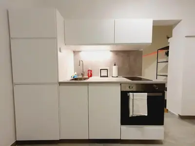Küche/Küchenzeile in der Unterkunft Savoir Vivre Apartments Rueppgasse