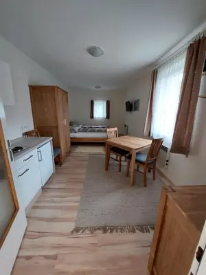 Küche/Küchenzeile in der Unterkunft Ferienwohnung Kutrowatz