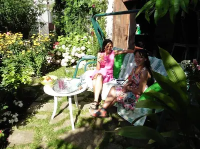 Ein Garten an der Unterkunft Danube Art Apartments