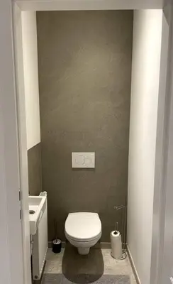 Ein Badezimmer in der Unterkunft City-Center-Apartment Hip Area, Big & New