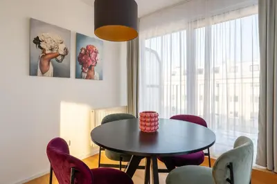 Ein Sitzbereich in der Unterkunft Shortstay Apartments