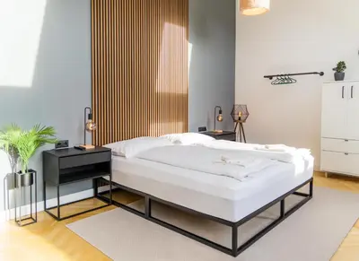 Ein Bett oder Betten in einem Zimmer der Unterkunft MyFlat - Bright Apartment near Central Station