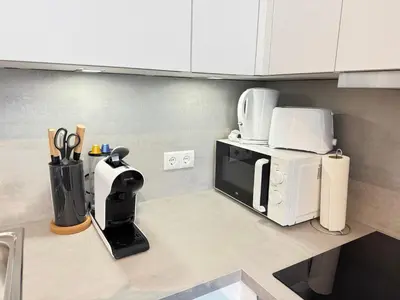 Küche/Küchenzeile in der Unterkunft Trendy Apartment zentral gelegen