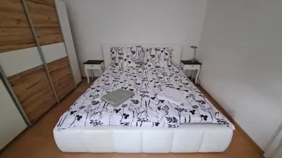 Ein Bett oder Betten in einem Zimmer der Unterkunft Haus Piroschka