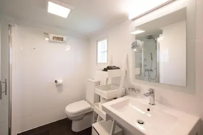 Ein Badezimmer in der Unterkunft Seehaus Sonne