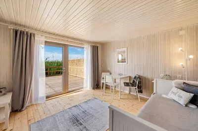 Ein Bett oder Betten in einem Zimmer der Unterkunft Seehaus Romantik
