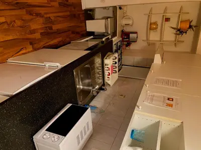 Küche/Küchenzeile in der Unterkunft Apartments Aria