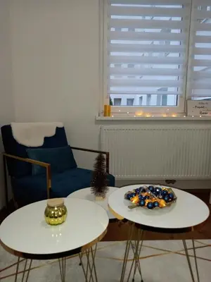 Ein Sitzbereich in der Unterkunft Lauro Apartment