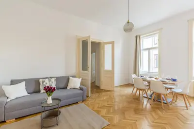 Ein Sitzbereich in der Unterkunft Grand Viennese Residence