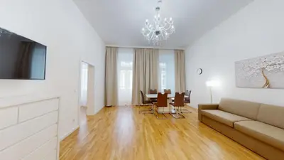 Ein Sitzbereich in der Unterkunft ALON HOMES Vienna - Premium City Center Apartments