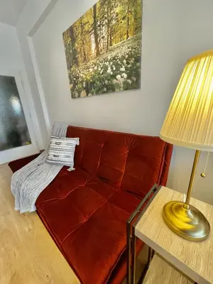 Ein Sitzbereich in der Unterkunft City Center Apartments am Schwedenplatz