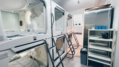 Ein Bett oder Betten in einem Zimmer der Unterkunft Space One Vienna - Apartment 2