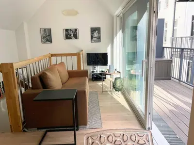 Ein Sitzbereich in der Unterkunft Summer Dream - Air Conditioned balcony flat on 2 floors