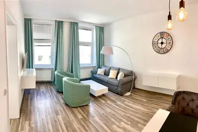 Ein Sitzbereich in der Unterkunft Familienapartment in Wien
