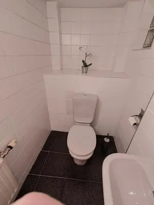 Ein Badezimmer in der Unterkunft Gemütliches Haus mit schönem Garten